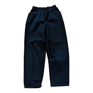 Vintage Chic Mom Jeans Womens 10 Black High Waisted Goth 90s